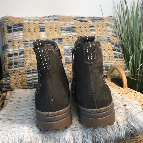 Jana Men’s Brown Platform Ankle Boots Size 9.5